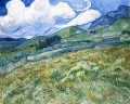Champ de blé avec des Montagnes en arrière plan Vincent van Gogh